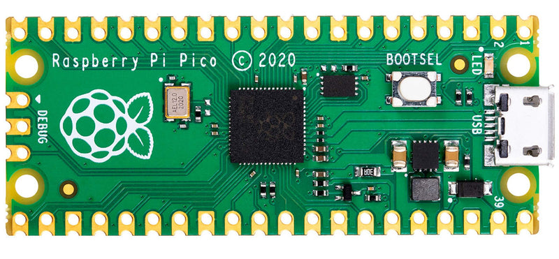 Raspberry Pi Pico Flexible Microcontroller Mini Development Board Based on The Raspberry Pi RP2040,Dual-Core ARM Cortex M0+ Processor, Flexible Clock Running up to 133 MHz Support C/C++/Python