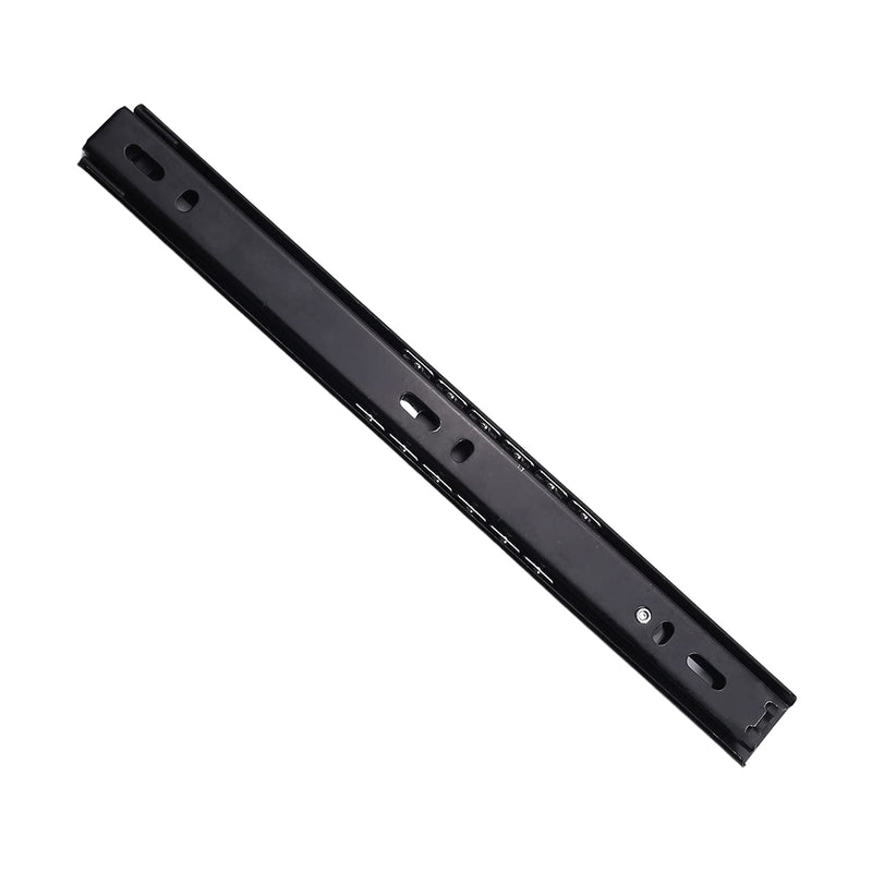 [AUSTRALIA] - Yinpecly 1Pair Metal Ball Bearing Side Mount Drawer Slides for Furniture Drawers, Cold Rolled Steel 2 Fold Ball Slide Drawer Ball Bearing Slide Track Rail, Black Tone 10" Length 10 Inch 