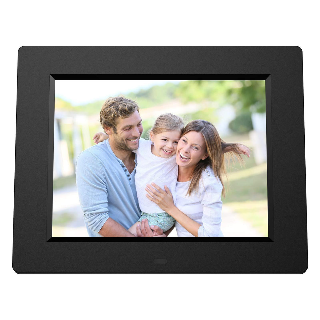 RDF Digital Picture Frame,8 Inch LED Backlit Photo Frame with Auto Slideshow,Support Videos/Music/Calendar/Clock,Multilingual Selection,with USB/SD Card Slot,The Best Gift Choice(8inch Black)