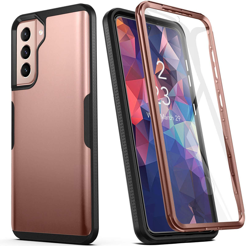 YOUMAKER Designed for Galaxy S21 Plus Case with Built-in Screen Protector, Full Body Shockproof Rugged Protective Cover for Samsung Galaxy S21 Plus 5G 6.7 inch- Bronz
