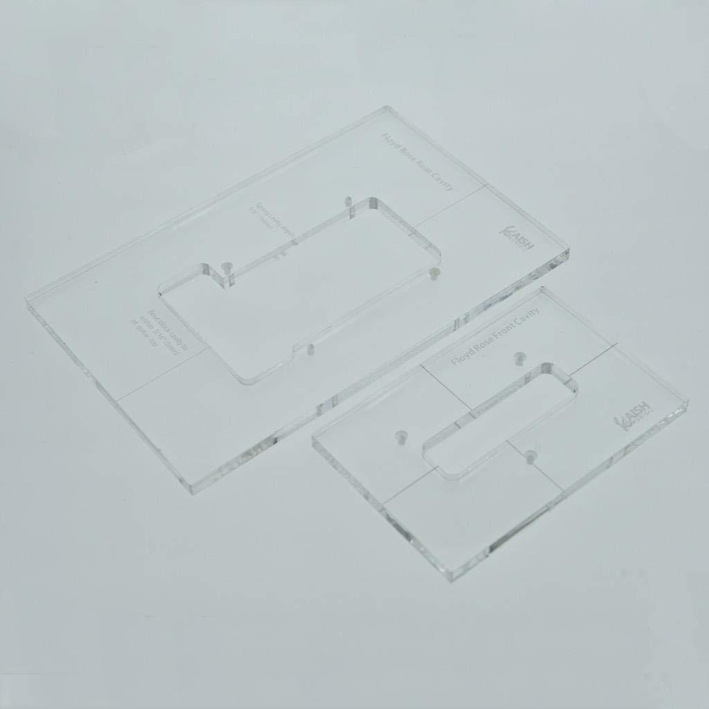 KAISH Acrylic Tremolo Bridge Routing Template Front and Rear Template Set for Floyd Rose Tremolo