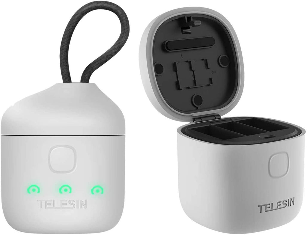 TELESIN AllinBox Battery Charger for Hero 9, with High Speed USB 3.0 SD Card Reader Function, Waterproof Storage Carry Case for GoPro Hero 9 Black,IP54 Grade Waterproof (Only Charger)
