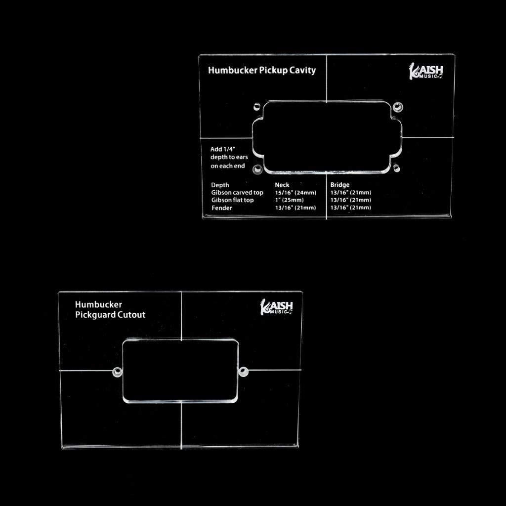 KAISH Acrylic Humbucker Pickup Routing Template Pickup Templates 2pcs Whole Set