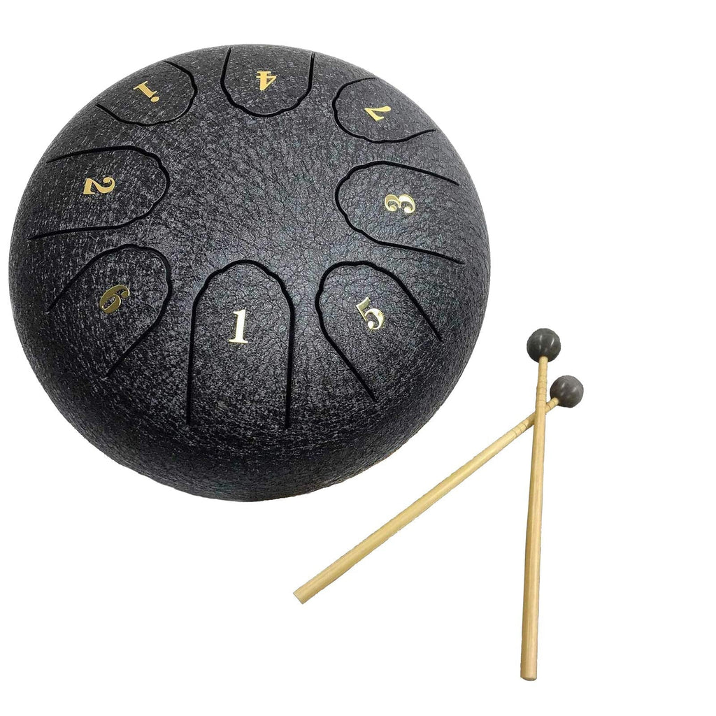 IFELISS Steel Tongue Drum 8 Notes 6 Inches Percussion Instrument C-Key with Bag, Music Book, Mallets, Mallet Bracket for for Beginner Adult Kids