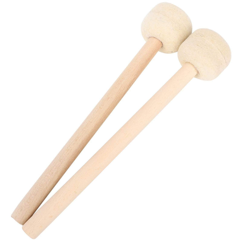 Fockety Musical Instrument, 2Pcs Wool Wooden Drum Stick, Soft Head Perfect Weight for Amateur Professional