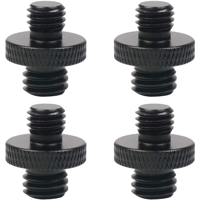 [AUSTRALIA] - Huakun 4 Pcs International Standard 1/4" Male to M5 MaleThreaded Screw Adapter Standard Tripod Mounting Thread Camera Screw Adapter Converter 