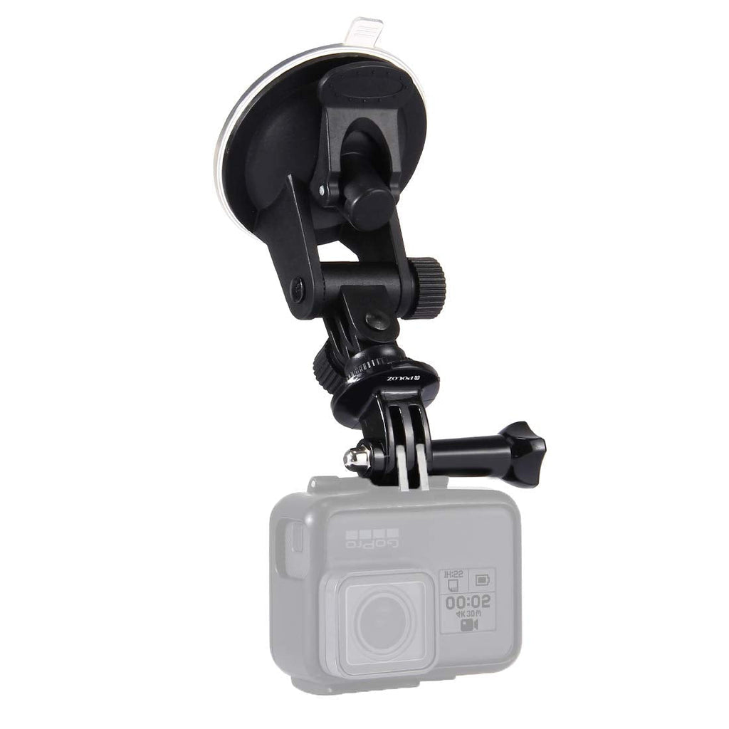 PULUZ Suction Cup Mount for Gopro Car Mount, Adjustable Vehicle Window & Windshield Mount Holder, Compatible with GoPro Hero 10/9/8/7/6/5/4/3+/3/Session/DJI OSMO Action Camera Mount