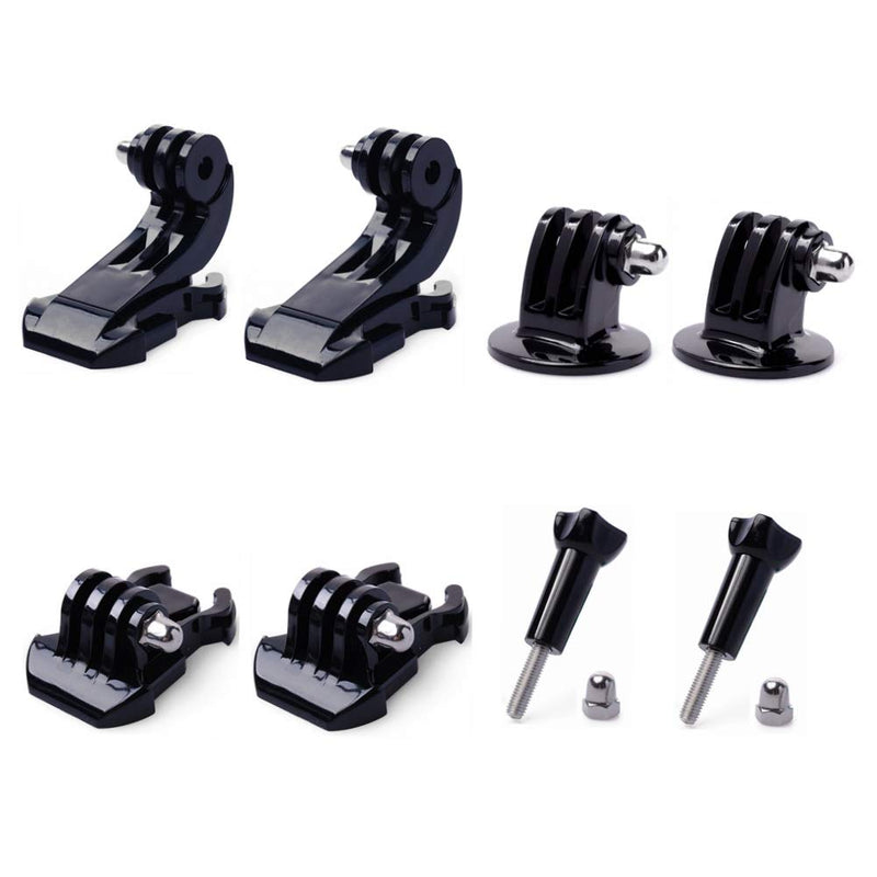 2 Buckle Base +2 J-Hook +2 Tripod Mount Adapter +2 Thumbscrew for GoPro Hero 9/8/7/(2018)/6/5 Black,Session 5/4,Hero 3+,DJI Osmo Action,AKASO/Campark/YI Action Camera