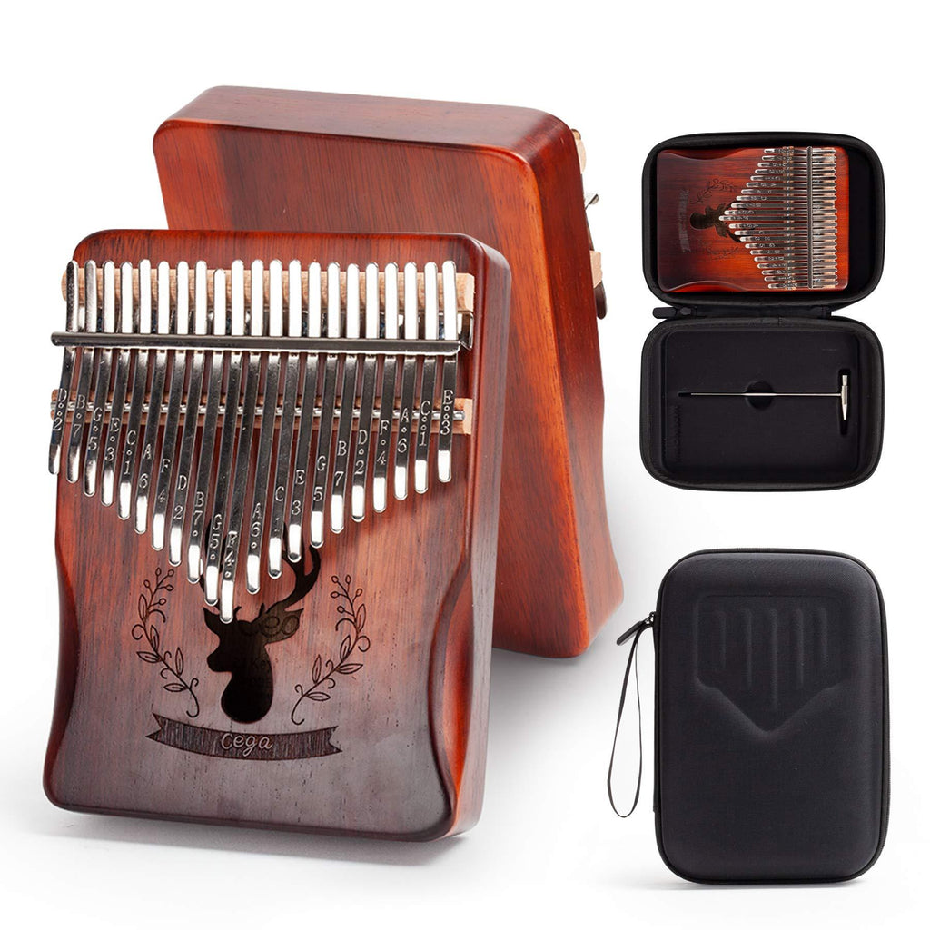 DOTSOG Kalimba Thumb Piano 21Keys,Portable Mbira Finger Piano with Tuning Hammer and Study Instruction, Builts-in Waterproof Protective Box, Gift for Kids Adult Beginners Professional