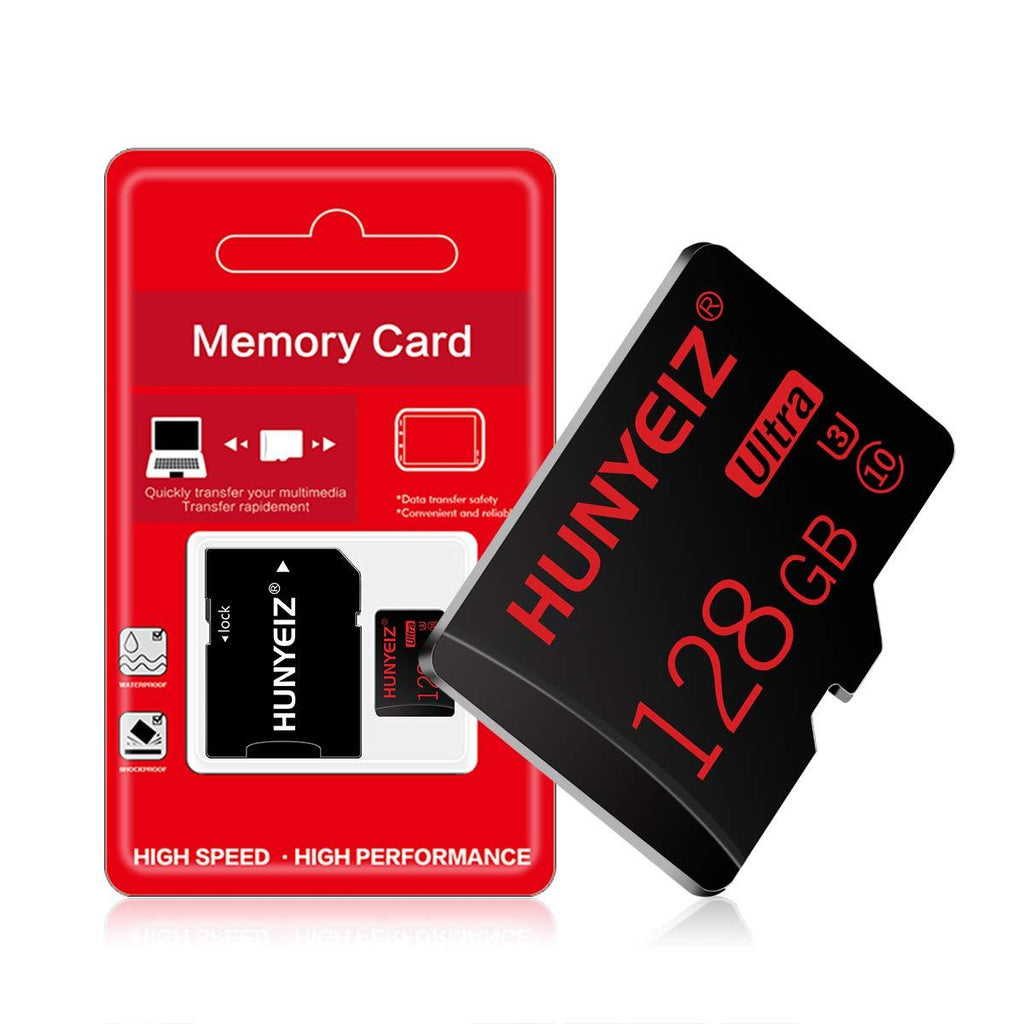 Micro SD Card 128GB High Speed Class 10 with SD Adapter Memory Card Designed for Android Smartphones, Tablets and Other Compatible Devices Black&Red 128GB