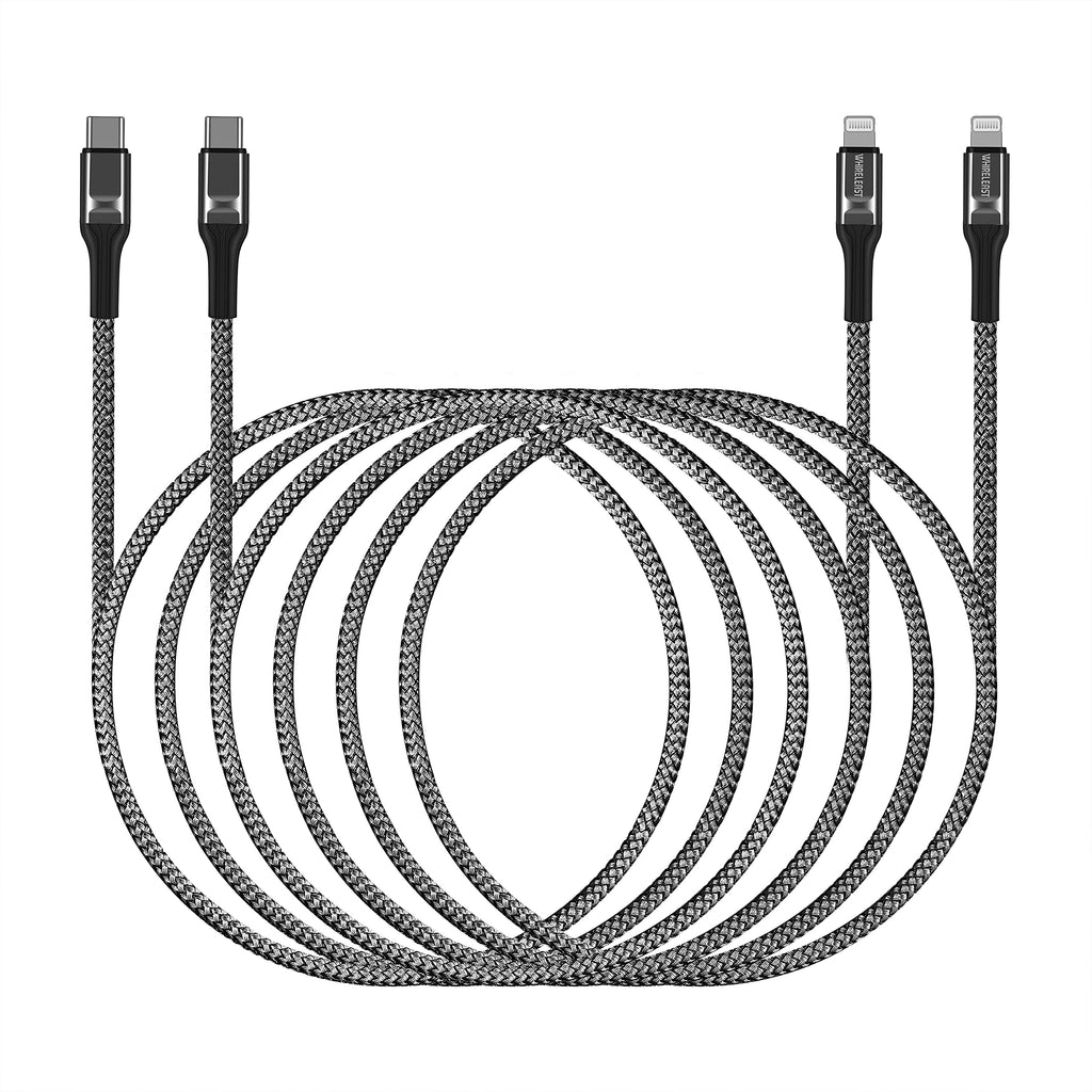 Long iPhone 13 Charger 10 FT (2 Pack), WHIRELEAST [MFi Certified] 10 Foot Nylon Braided USB C to Lightning Cable Compatible with iPhone 13/12 Pro Max/11/XS/XR/X, iPad Pro/Air/Mini/10 Feet Charge Cord