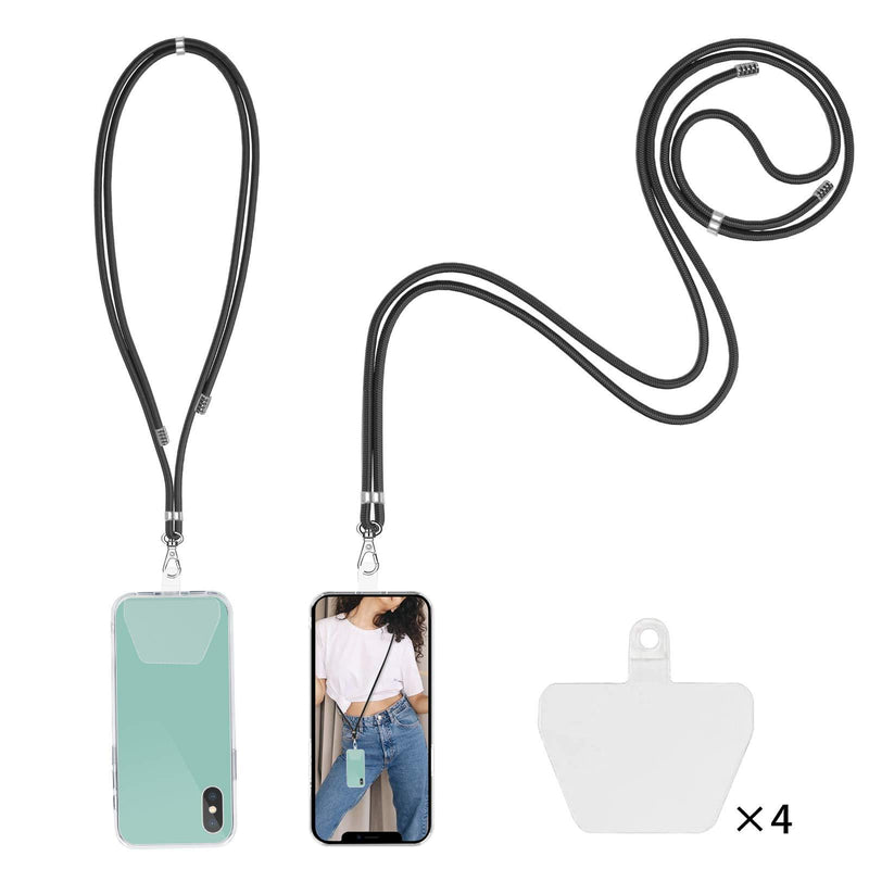 takyu Phone Lanyard, Universal Cell Phone Lanyard with Adjustable Nylon Neck strap, Phone Tether Safety Strap Compatible with Most Smartphones with Full Coverage Case (2 Pack)