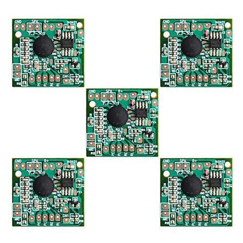 Stemedu 5PCS 30s Seconds Voice Playback Board Electronic Greeting Card Recorder Sound Module Chip Music Talking Recordable for Audio Stuffed Animal Toys