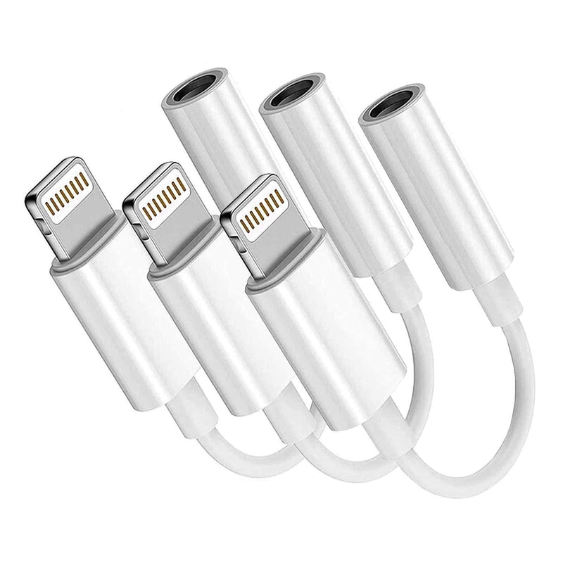 3Pack Apple MFi Certified iPhone Headphones Adapter Compatible with iPhone 12/12 Pro/11/11 Pro/XS/XR/X/8/7 Plus/SE,DESOFICON Lightning to 3.5mm Headphone Jack Aux Adapter Connector Earphone Dongle