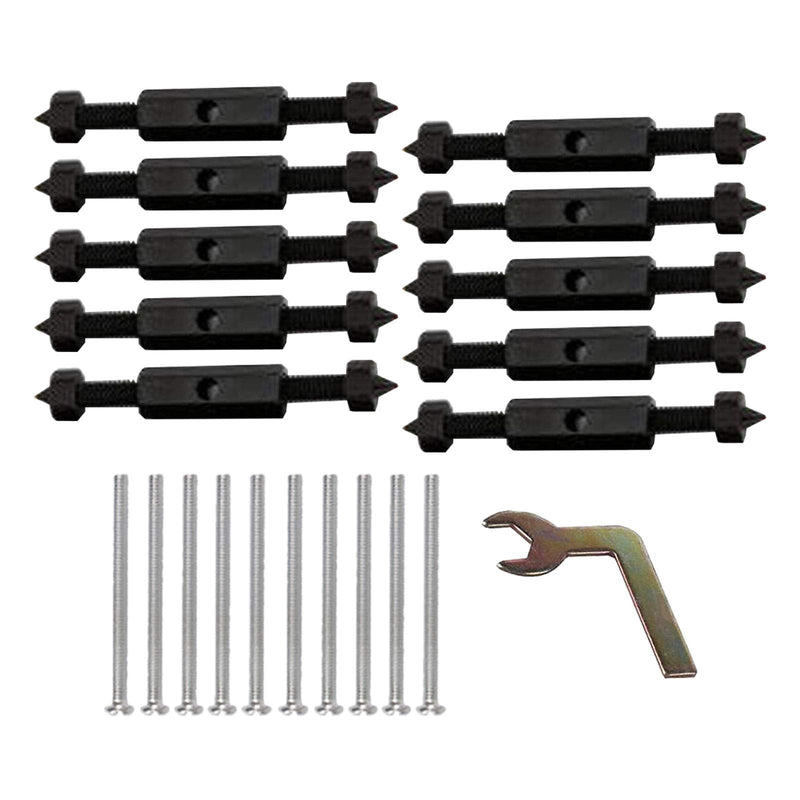 Eagles Cassette Repair Device/Electrical Box Repair,86 Type Universal Cassette Repairer Screw 10 Screws Tools Sturdy Switch and Socket Adjustable Steel Electrician 1 Wrench(Black)