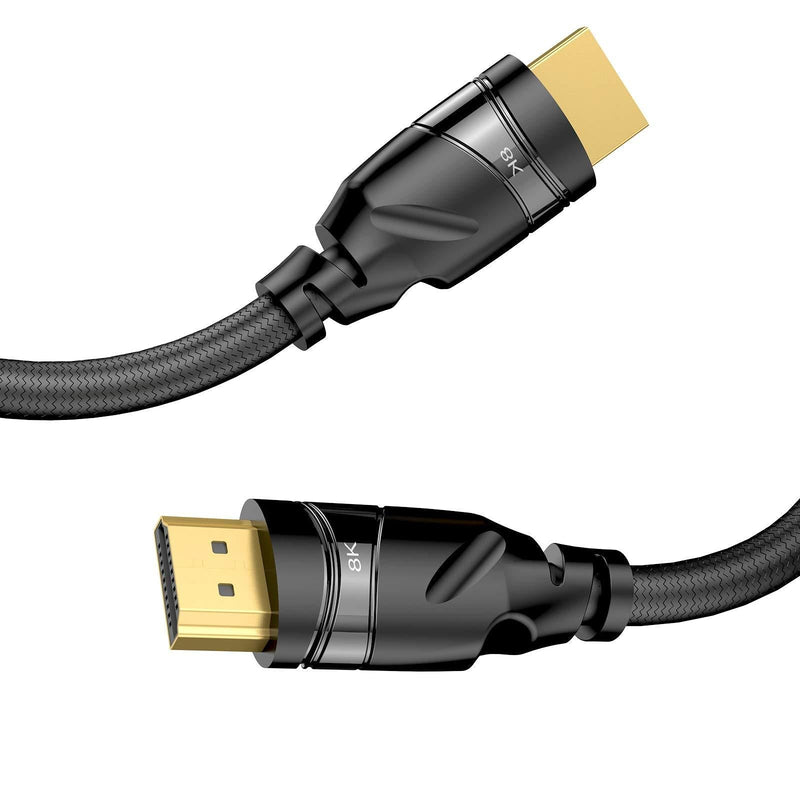 TULLRAS-2M 8K HDMI 2.1 Cable 6ft, Ultra HD 48Gbps High Speed 8K60 4K120 144Hz RTX 3090 eARC HDR10 4:4:4 HDCP 2.2&2.3 Dolby Compatible with Fire TV/Roku TV/Playstation 5/PS5/Xbox Series X/Samsung/Sony