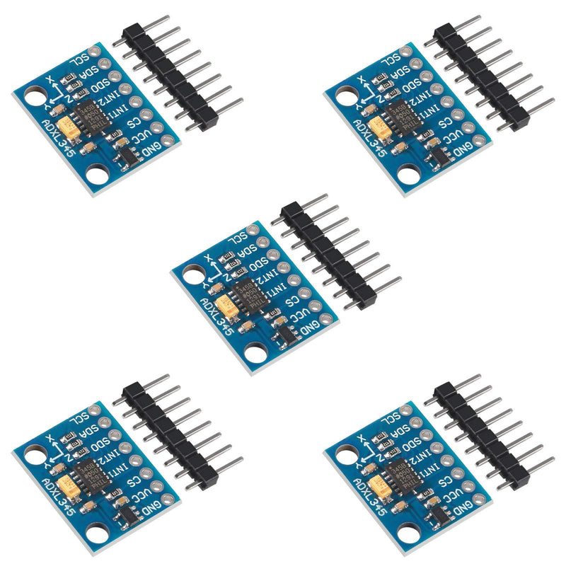 AITRIP 5pcs GY-291 ADXL345 3-Axis Digital Acceleration of Gravity Tilt Module for Arduino IIC/SPI Transmission