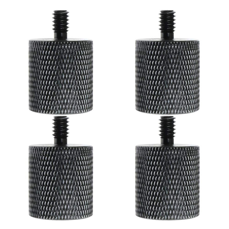Huakun 4 Pcs International Standard 1/4" Female to M6 Male Threaded Screw Adapter Standard Tripod Mounting Thread Camera Screw Adapter Converter
