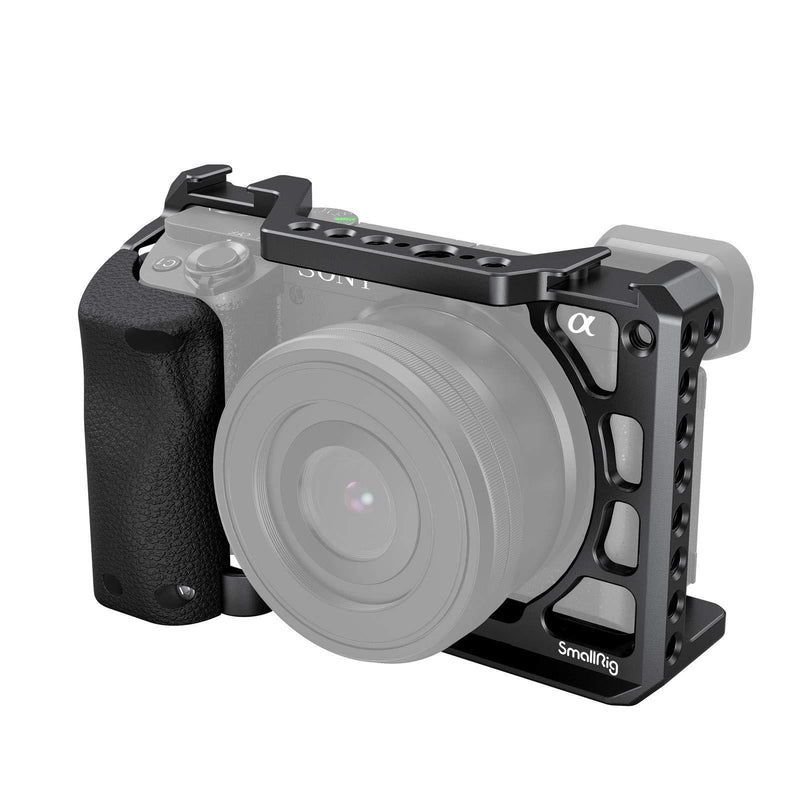 SMALLRIG Cage with Silicone Handgrip & Cold Shoe for Sony a6100, a6300, a6400 - 3164