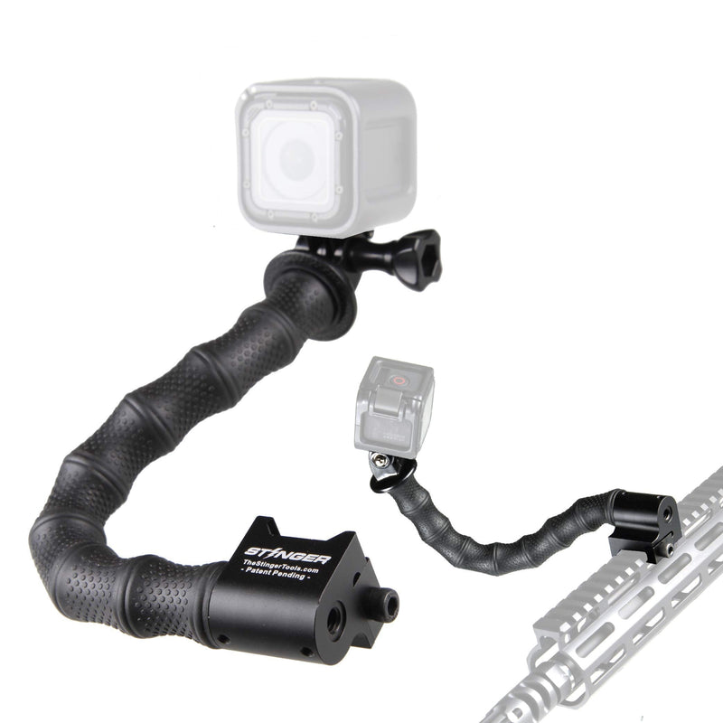 Stinger Python Action Camera Flexible Arm and Rail Mount For Picatinny and Weaver Rail System, Compatible with GoPro, OSMO Action, and other Action Cameras (One Arm) Single Arm