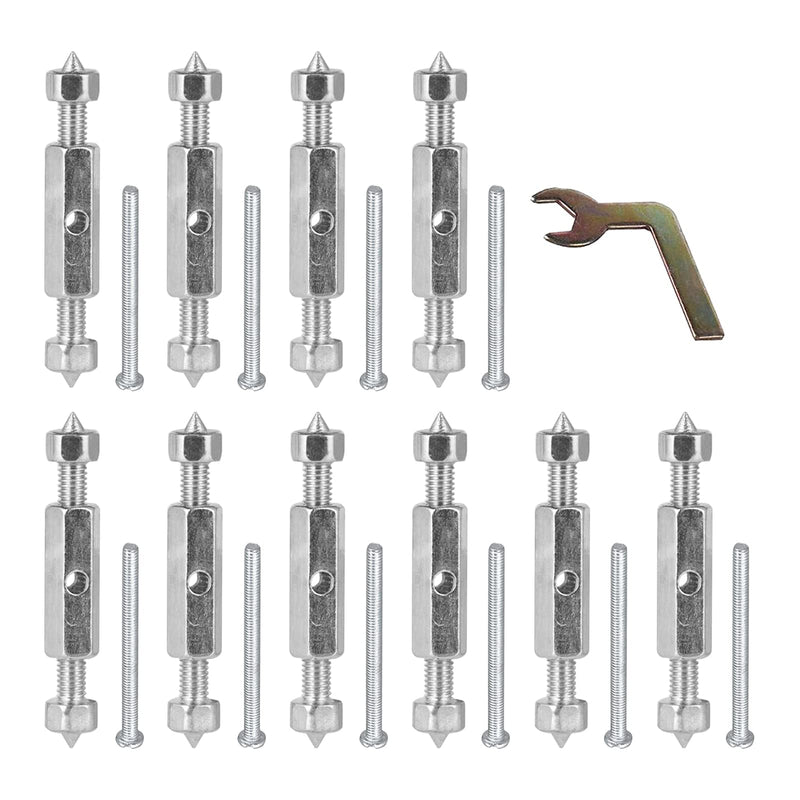 Eagles Cassette Repair Device/Electrical Box Repair,86 Type Universal Cassette Repairer Screw 10 Screws Tools With Small Nut Sturdy Switch and Socket Adjustable Steel Electrician 1 Wrench(Silver)