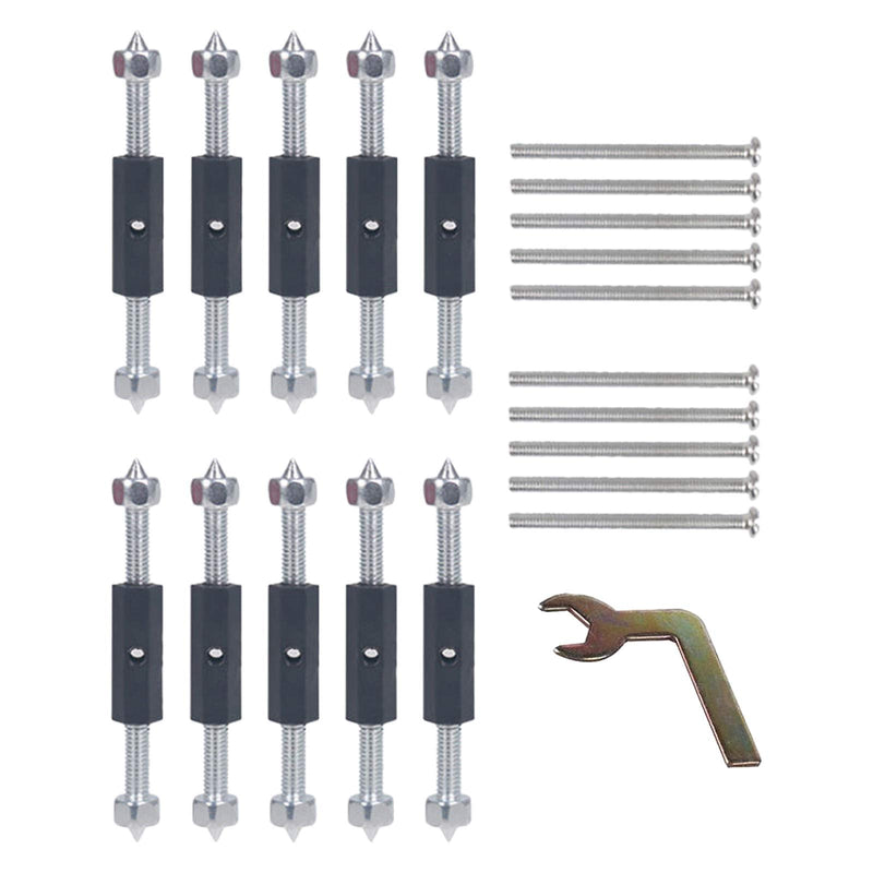 Eagles Cassette Repair Device/Electrical Box Repair,86 Type Universal 10 Screws Tools Sturdy Switch and Socket Adjustable Steel Electrician 1 Wrench(Black+Silver)