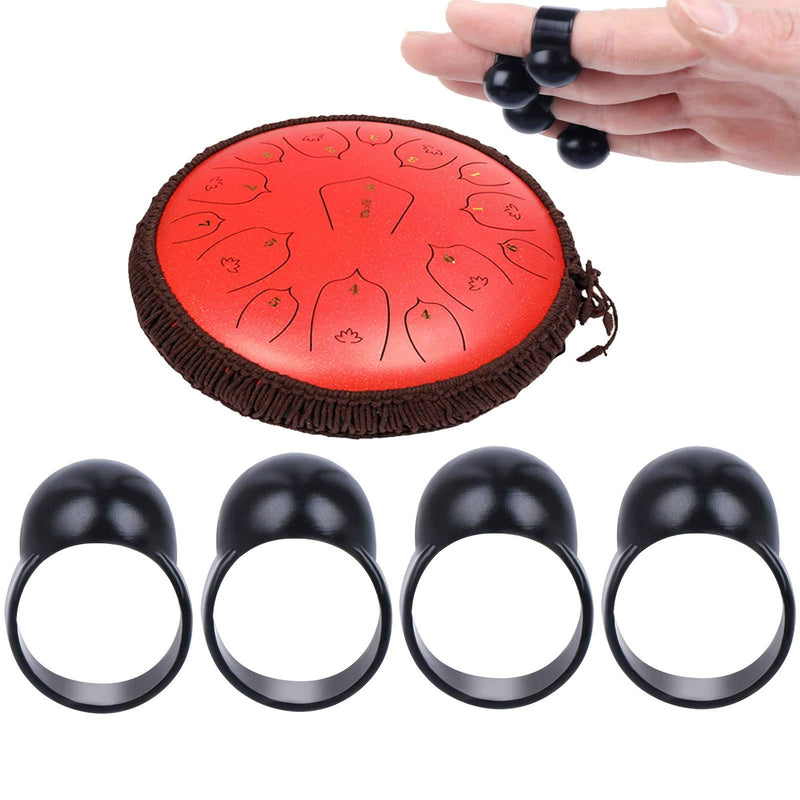 4 Sizes Steel Tongue Drum Finger Picks Drum Finger Sleeves Silicone Rubber Knocking Finger Sleeves Finger Picks Cover for Percussion Instrument