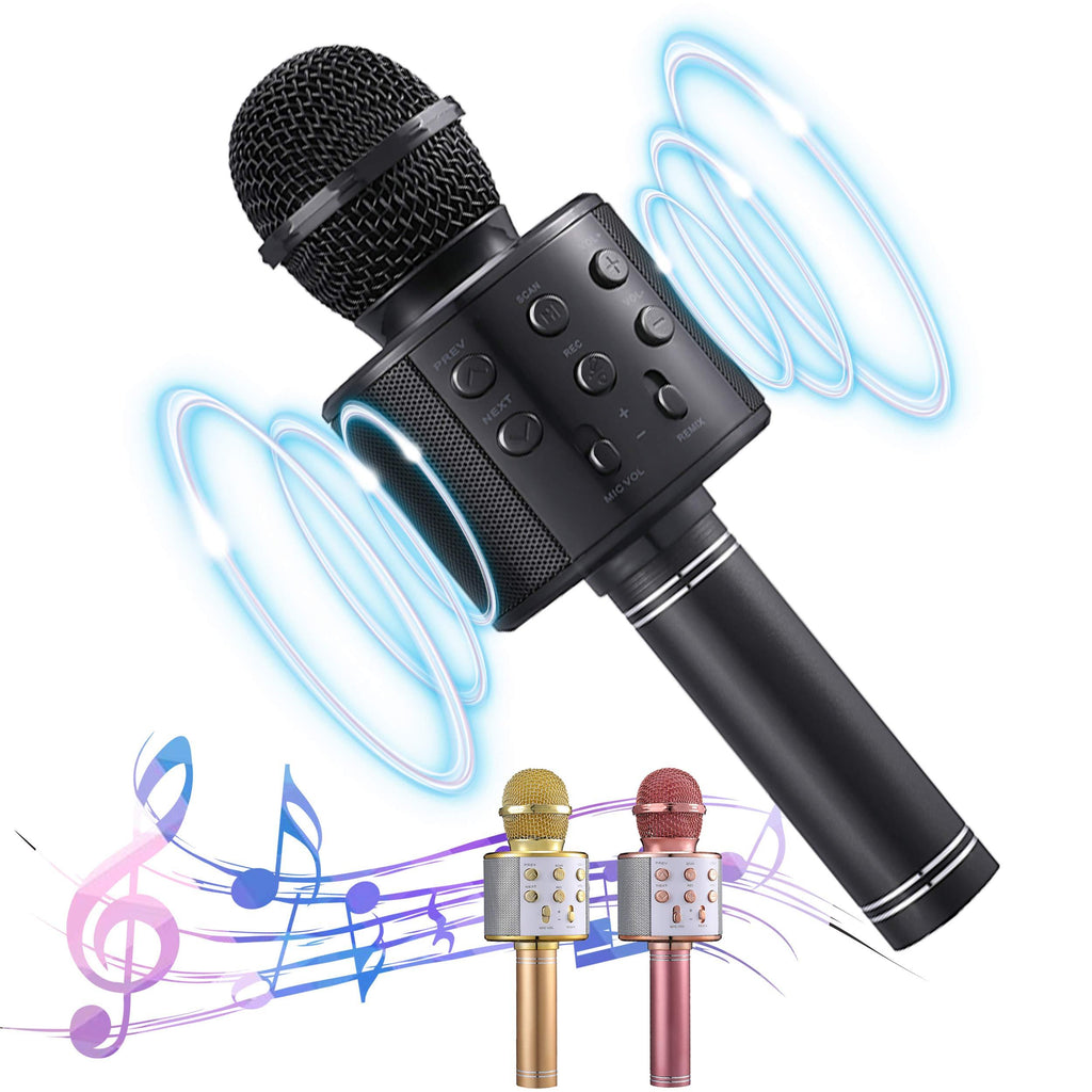 Wireless Bluetooth Karaoke Microphone,5 in 1 Portable Handheld Karaoke Microphone Machine for Kids Adult Singing Loundly Vioce Recording Speakers Home Party Birthday for All Smartphones PC