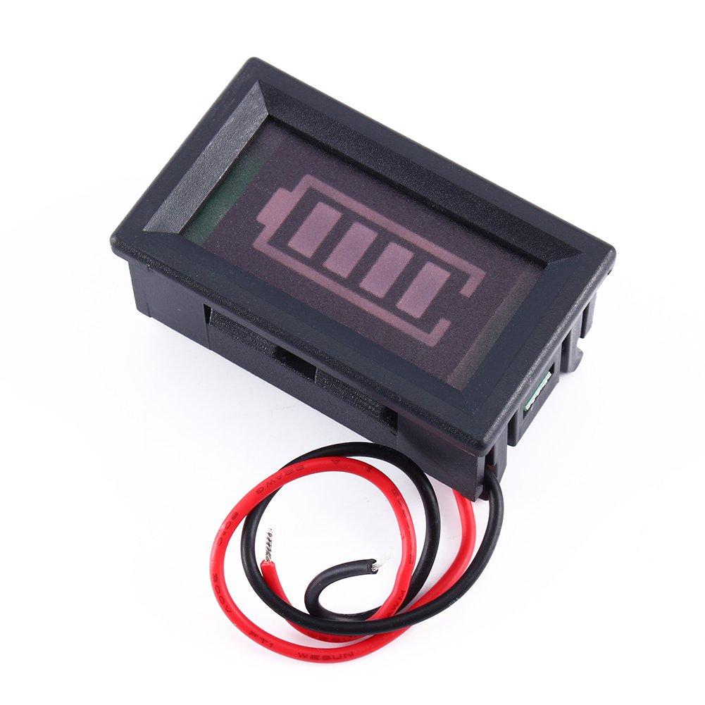 12V Acid Battery Indicator Four‑Level Battery Percentage Capacity LED Tester Meter