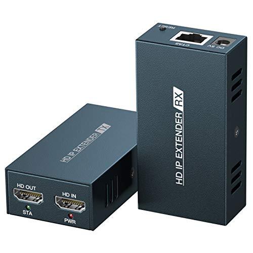 HDMI Extender 500ft/150m Over Cat5e/6, Over IP/TCP, One-to-Many Transmission Over The Ethernet Switch, Full HD 1080P@60Hz Video IP Extender 150m