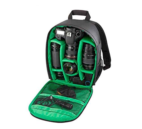 WINVIN Waterproof SLR/DSLR Camera Backpack Shoulder Bag Travel Case for Canon Nikon Sony Digital Lens (Green) Green
