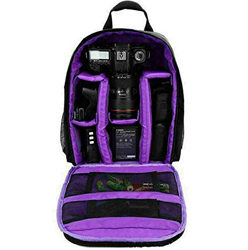 [AUSTRALIA] - WINVIN Waterproof SLR/DSLR Camera Backpack Shoulder Bag Travel Case for Canon Nikon Sony Digital Lens (Purple) Purple 