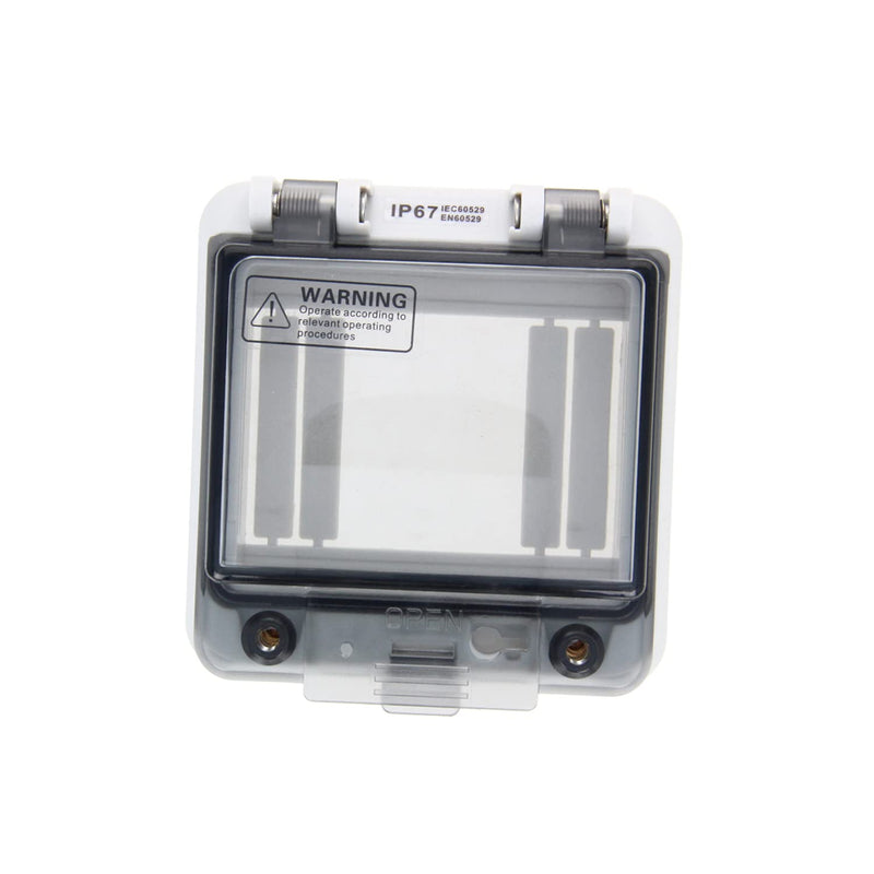 Heyiarbeit 4 Way Distribution Protection Box, IP67 ABS Transparent Cover for Circuit Breaker Indoor/Outdoor on The Wall 3.94" x 3.35" x 1.18"(100 x 85 x 30mm)