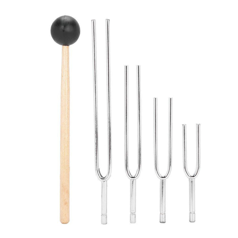 Tuning Fork,Set 4 Tuning Fork Sound Healing Therapy Tool with Silicone Hammer and Bag for DNA Repair Healing,Sound therapy,Musical Instrument,Balancing, Healers,Vibration,Sound Therapist(1#)
