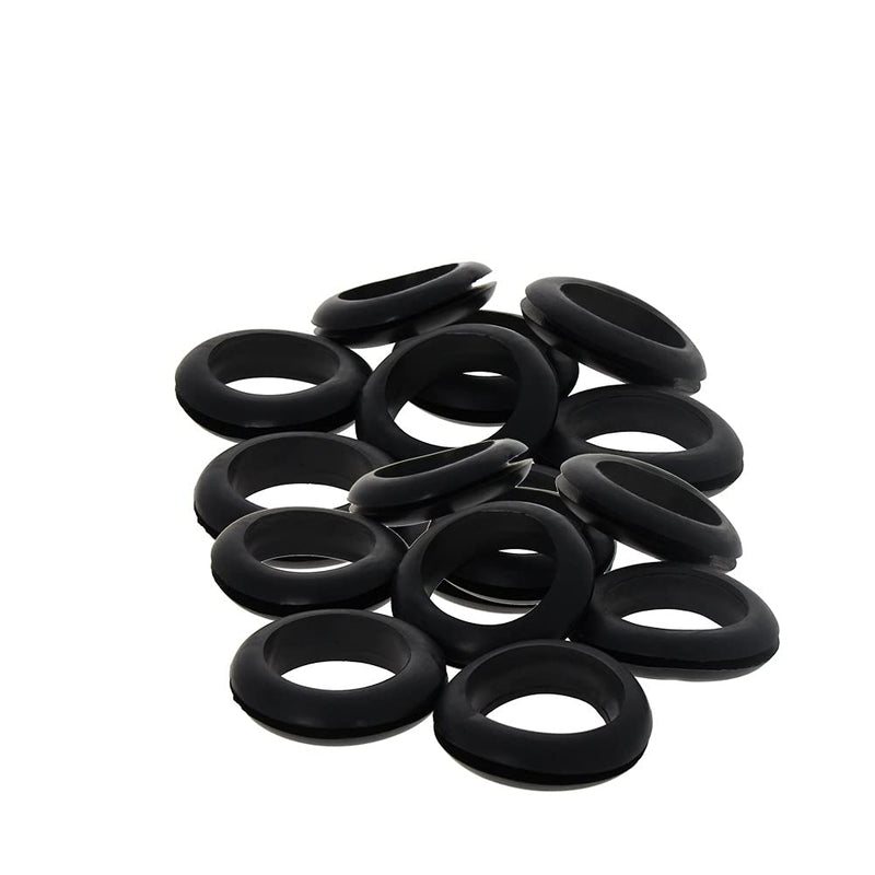 Heyiarbeit Rubber Grommet 15Pcs 35mm Inner Dia Oil Resistant Armature Rubber Grommets for Wiring Cable Black 35mm 15pcs