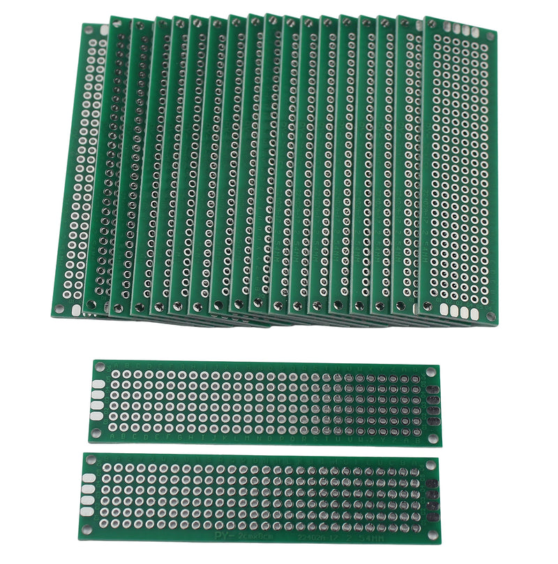 Double Sided Universal PCB Prototype Soldering Circuit Board - 2x8cm (20 Pack) 2x8 (20 pcs)