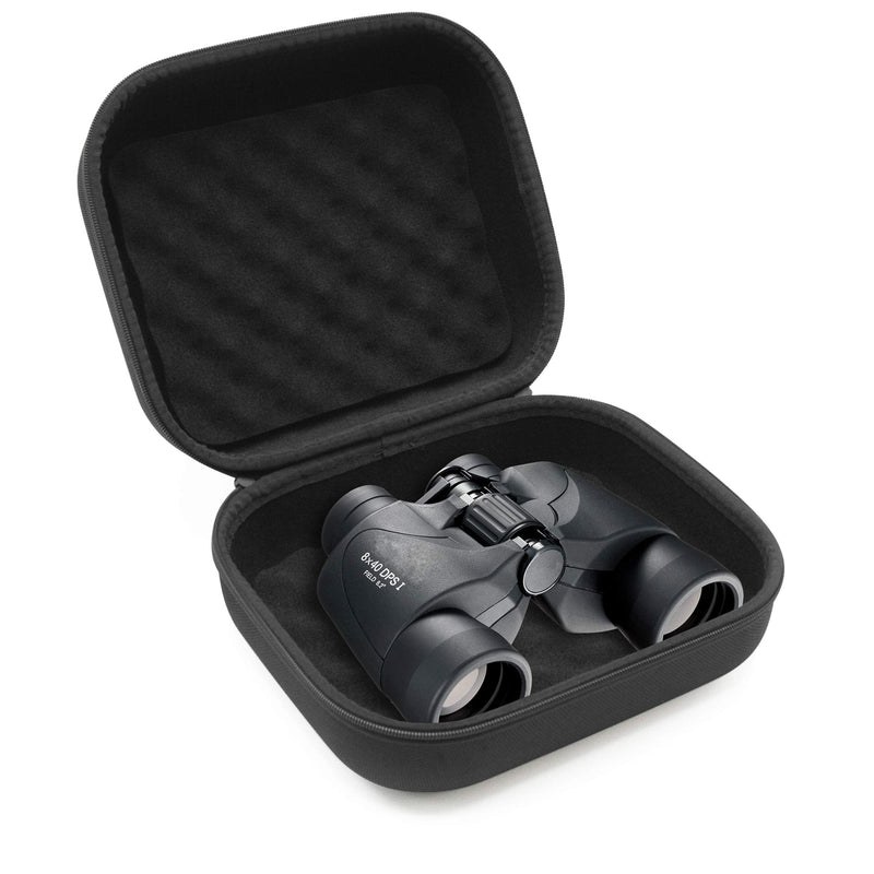 CASEMATIX Protective Binoculars Case with Impact-Absorbing Foam Interior - Hard Shell Binocular Case with Reinforced Zippers, Comfortable Rubber Travel Handle and Accessory Bag - Case Only