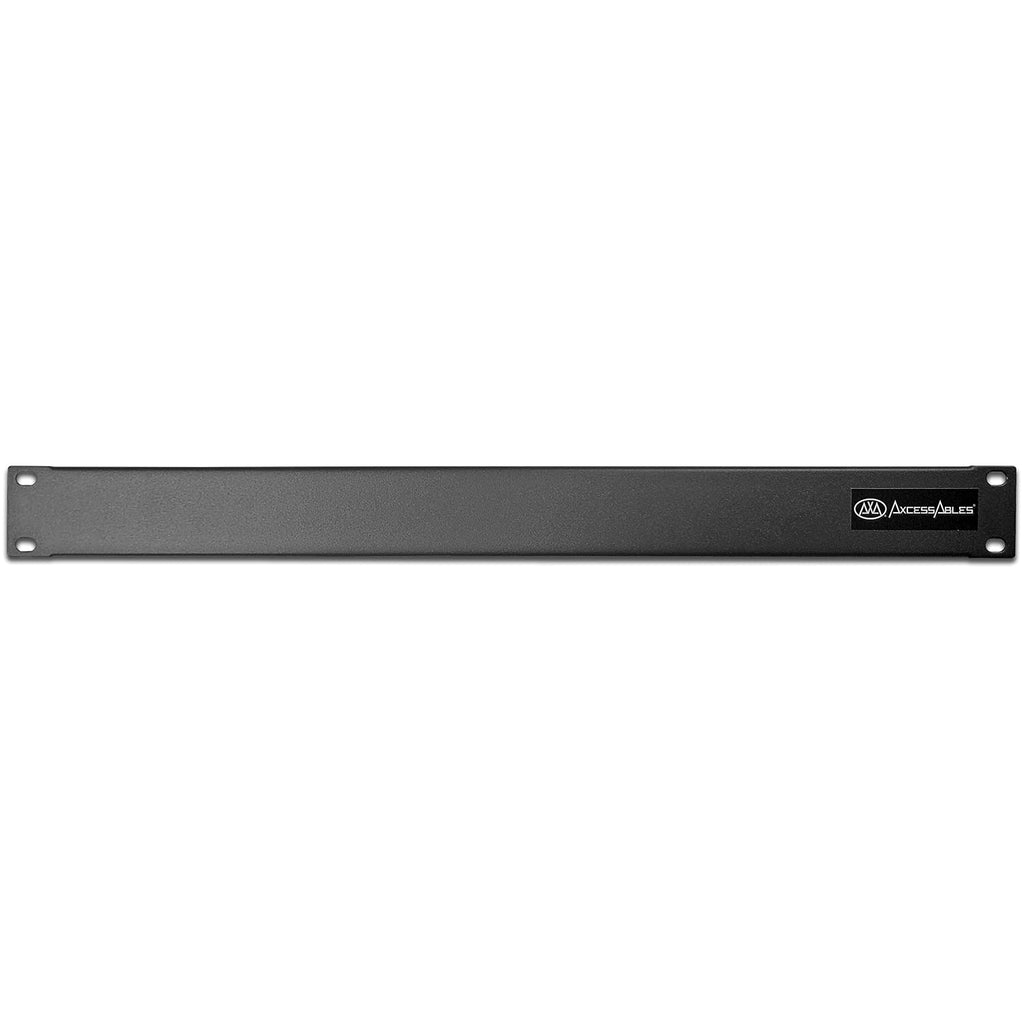 AxcessAbles RKBLANK1U 1U Blank Rack Mount Panel Spacer Plate for 19 Inch Server Racking Cabinet or Studio Rack-Mount Case. 1.75" Height x 19" Long.