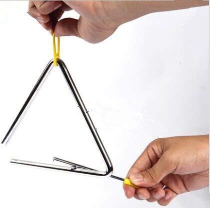 Aliotech Superior Sound Quality Musical Steel Triangle Percussion Instrument With Striker (4 Inch) 4 Inch