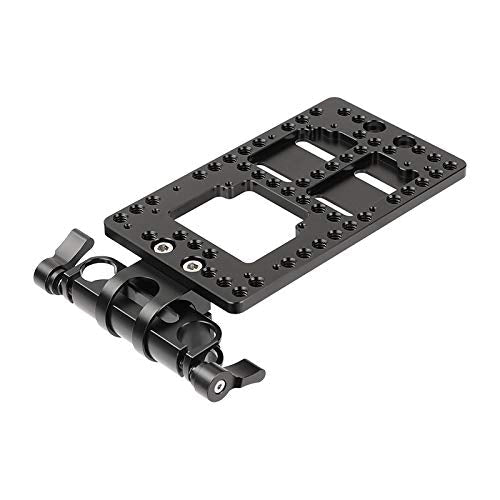 CAMVATE Aluminum Cheese Plate with 360 Degree Rotating 15mm Rail Blocks Clamp for IDX P-V2 V Mount Camera Plate - 2691