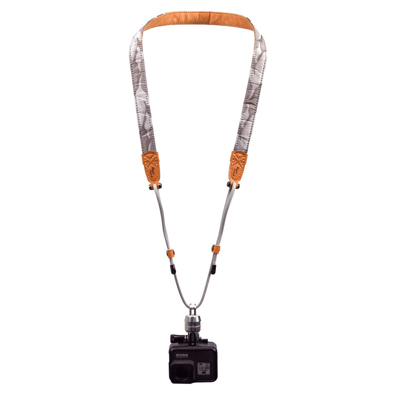 RapiLock Leash Quick Release Neck Strap (Silver) for GoPro Hero 9 8 7 6 5 4 3+ 3 2 1 Mounting Way Devices Such as Sony/Gamin/SJ4000/DJI/osmo Pocket. Includes 1 Adapter, 1 Buckle (Black), and 1 Strap. Silver