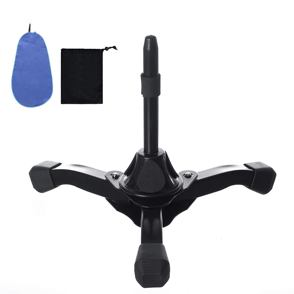 Flute Stand/Clarinet Stand Foldable with Soft Sponge Pad, Cleaning Cloth and Carrying Bag, Tripod Stand for Flute Clarinet Oboe Wind Instrument