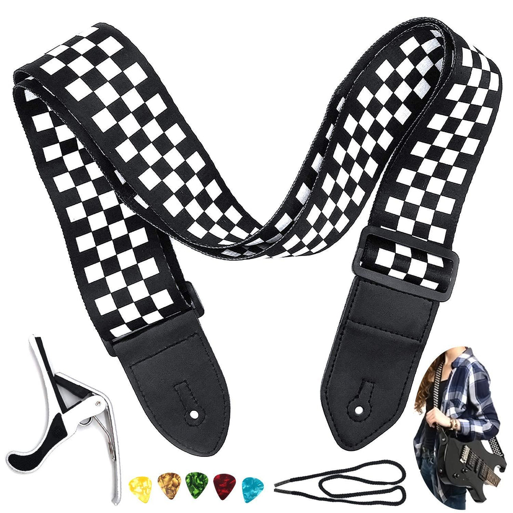 Widened Guitar Straps More Comfortable, Adjustable Fashion Printing Guitar Strap for Acoustic Guitar or Electric Guitar