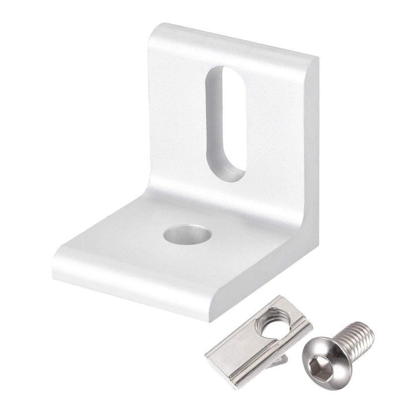 uxcell Inside Corner Brace Angle Bracket Fastener L Shape 40mmx40mmx36mm with Screws and Nuts for 4040 Series Aluminum Extrusion Profile 4pcs