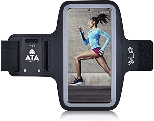 Running Armband for iPhone 12 Pro Max / 11 Pro Max, Non-Slip Sweatproof Sports Phone Holder with Key/Headphone Slots for iPhones up to 6.7”