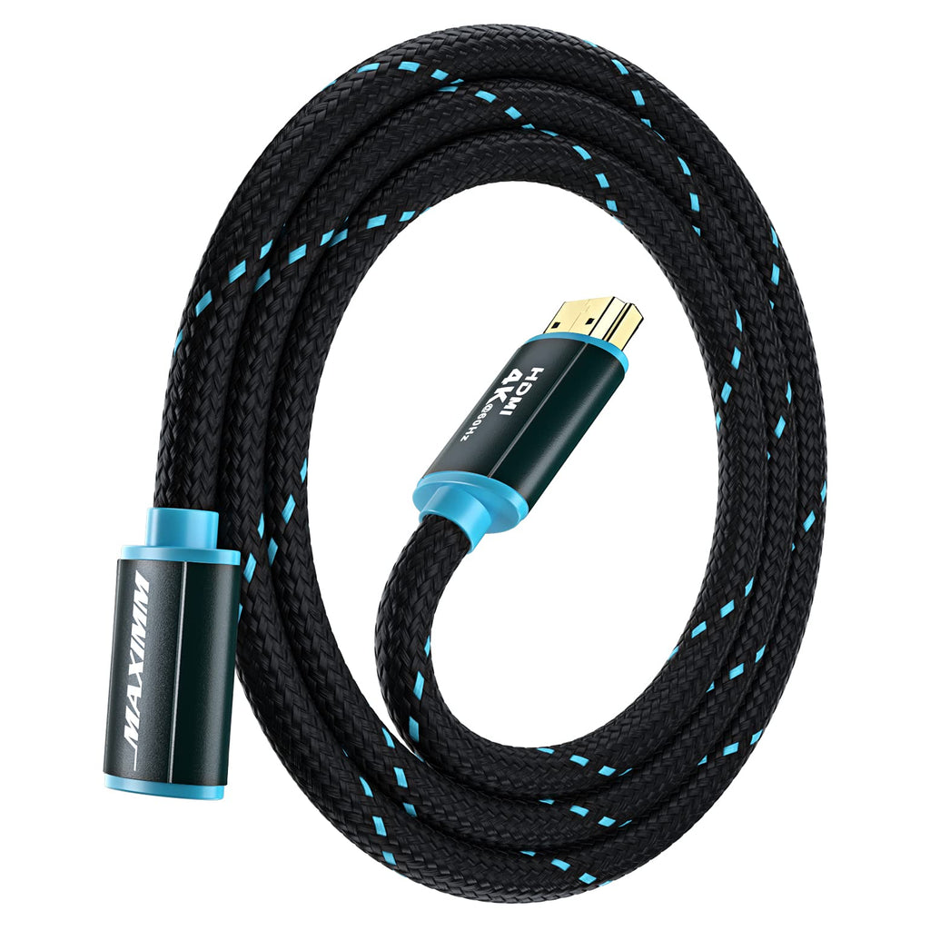 4k HDMI Cable Male to Female, 2ft, HDMI Extension Cable, High Speed HDMI Cable, Braided 2.0 Cable, UL-Listed 2 Feet 1 Pack