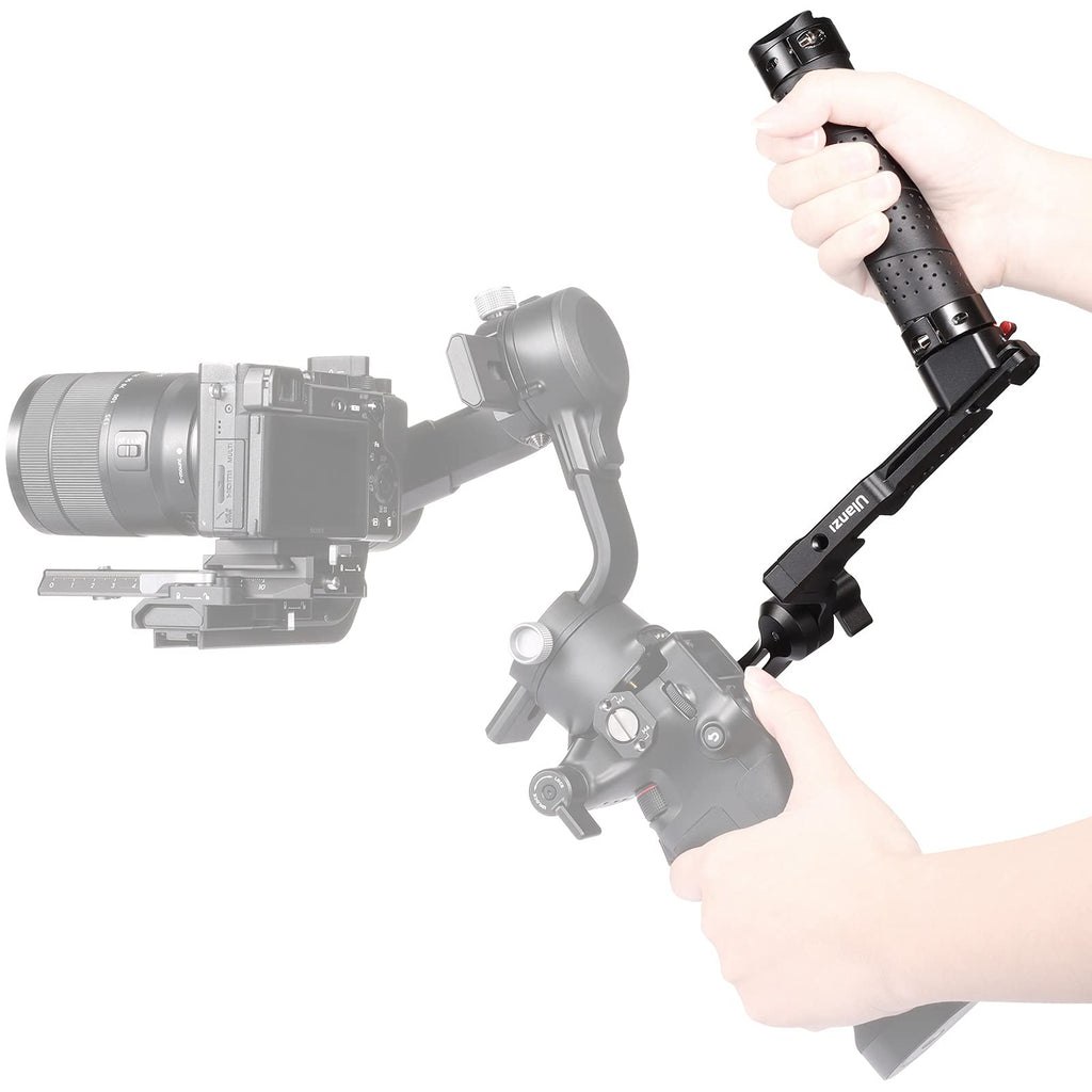 UURig R083 RSC2 Foldable Handle Compatible with DJI RSC2 Gimbal Stabilizer, Inverted Holding Grip Video Shooting Accessories for Camera DSLR Cold Shoe Monitor Fill Light Mic Bracket