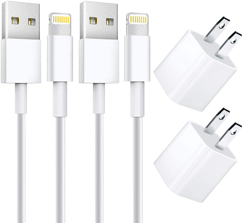 [Apple MFi Certified] iPhone Fast Charger, Stuffcool 2 Pack 3FT Lightning to USB Quick Charging Data Sync Transfer Cord with 2 Pack USB Rapid Wall Charger Travel Plug for iPhone 12/11/XS/XR/X 8 7/iPad