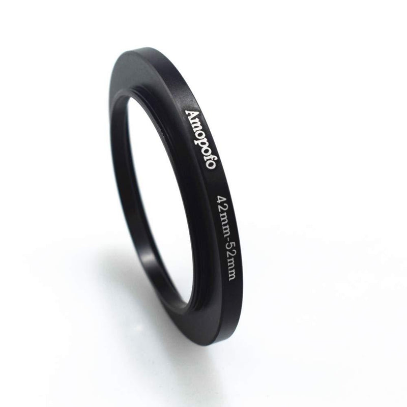 42mm to 52mm Camera Filters Ring Compatible All 42mm Camera Lenses or 52mm UV CPL Filter Accessory,42-52mm Camera Step-Up Ring 42 to 52mm Step Up Ring Adapter
