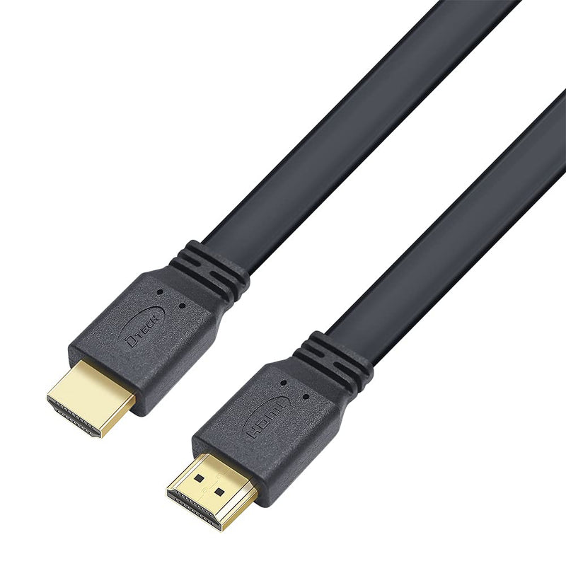 DTECH 10m Ultra Thin HDMI A Male to A Male Cable Gold Plated 4K 30Hz 1080p 60hz 3D with Ethernet high Speed HDCP for Computer Monitor to Laptop PC Gaming HD Video Audio (10 Meters, Black) 32ft